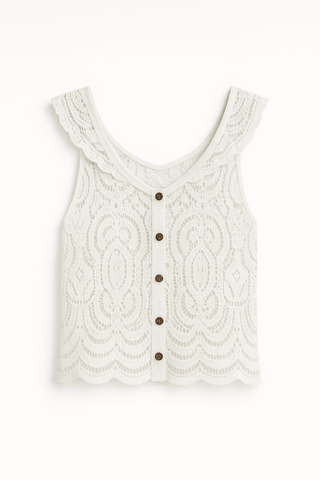 Camicetta Donna Senza Maniche con Bottoni