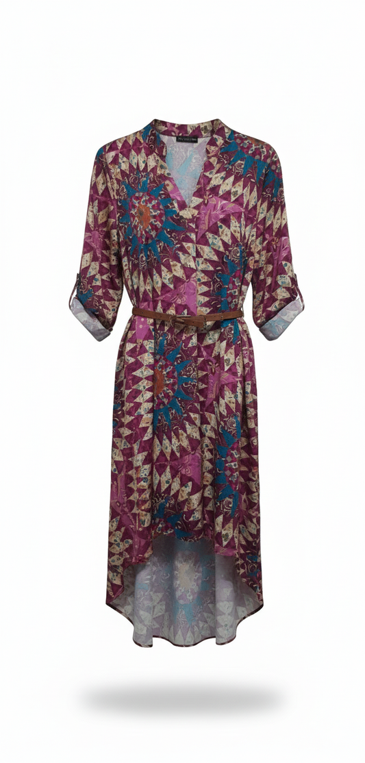 Camicia con Stampa Fantasia e Cintura