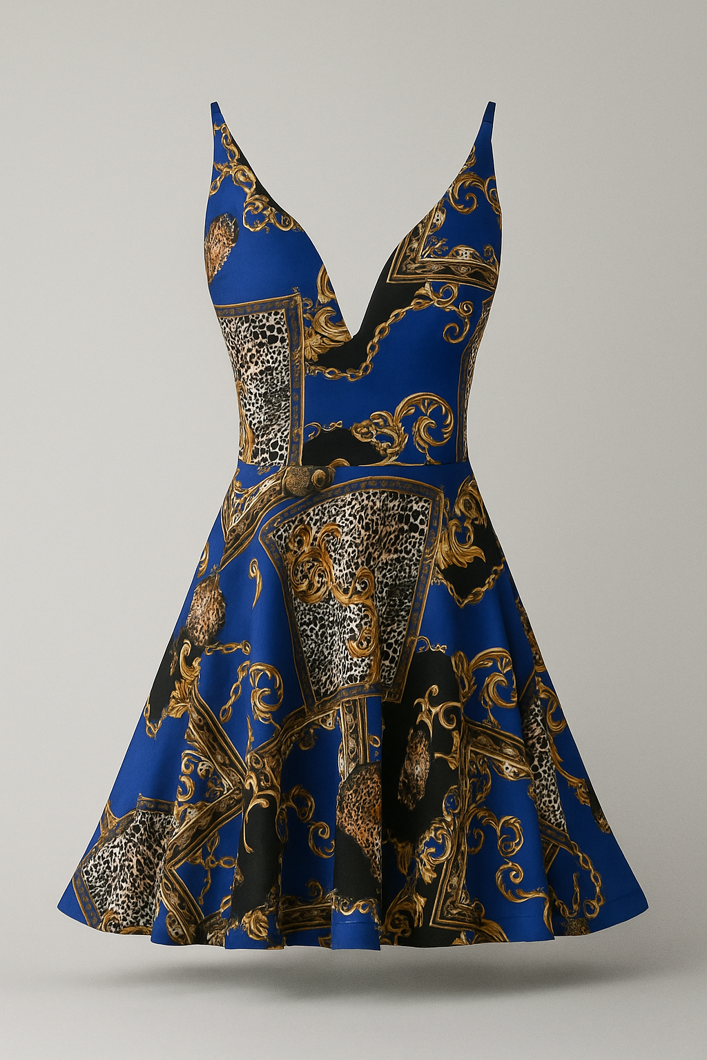 Abito con stampa mista